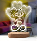 Luminária 3D personalizada com foto e texto - Ideal para namorados