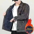 Jaqueta jeans masculinacom forro Fleece |Outono-Inverno|