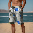Shorts Masculino Estampado de Secagem Rápida