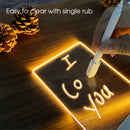 Luminária LED/Quadro de mensagem 3D