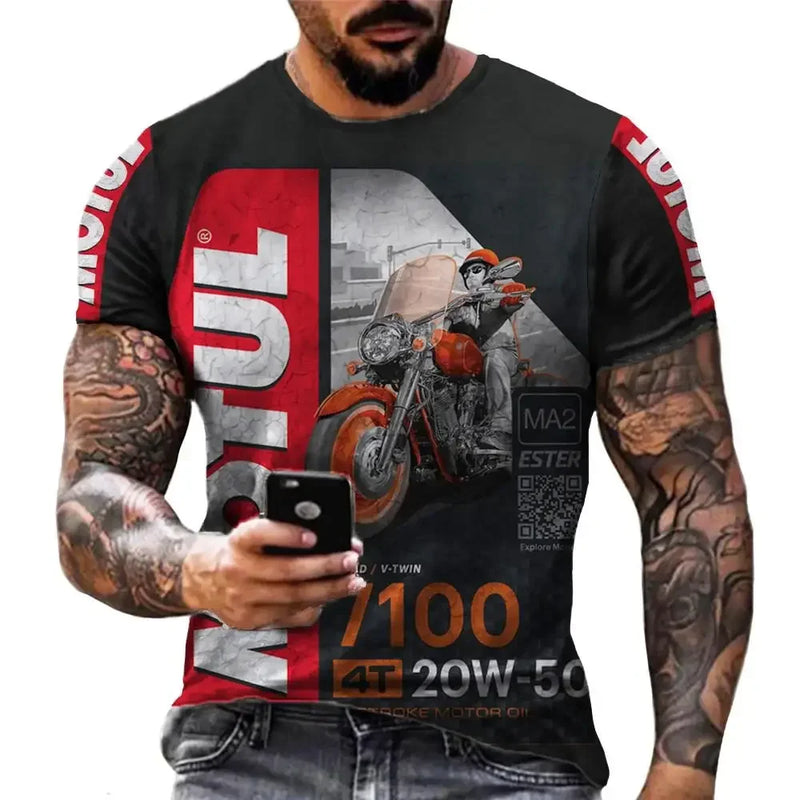Camisa estampada casual masculina