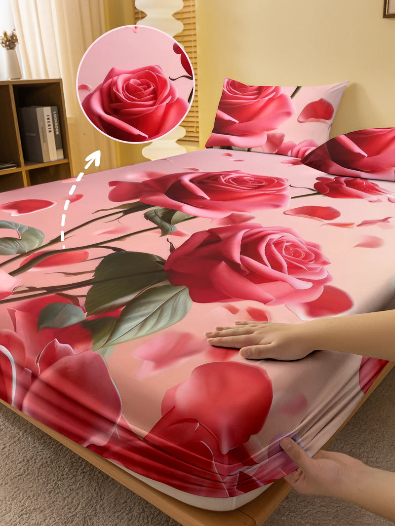 Lençol de cama floral 1pç (sem fronha)