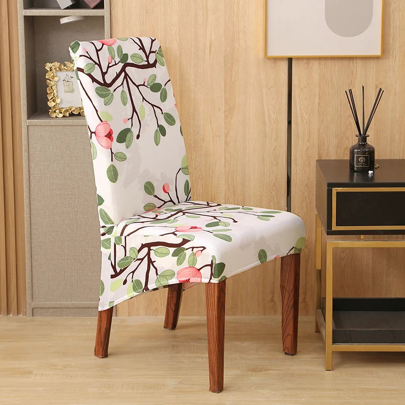 Capa de cadeira estampada floral strecht