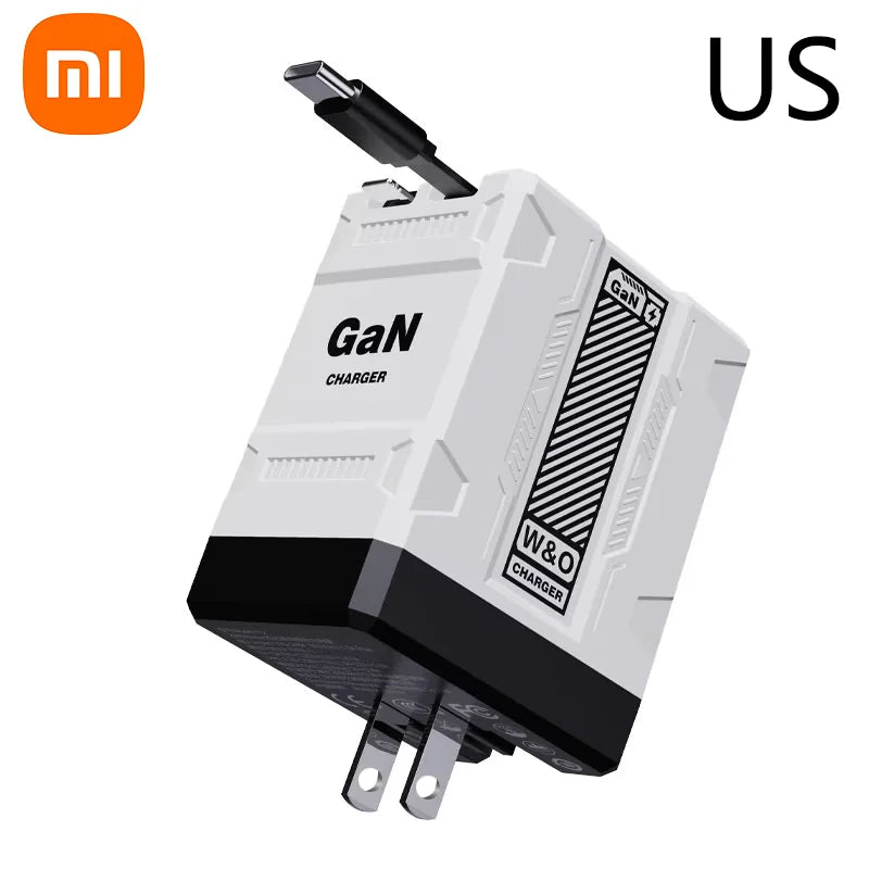 Carregador turbo Xiaomi 120W GaN, cabo retrátil, tipo C ,Compativel com   Iphone 16,  Ipad , Macbook