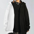 Moletom com capuz de bolso e calça de cor sólida masculino e feminino