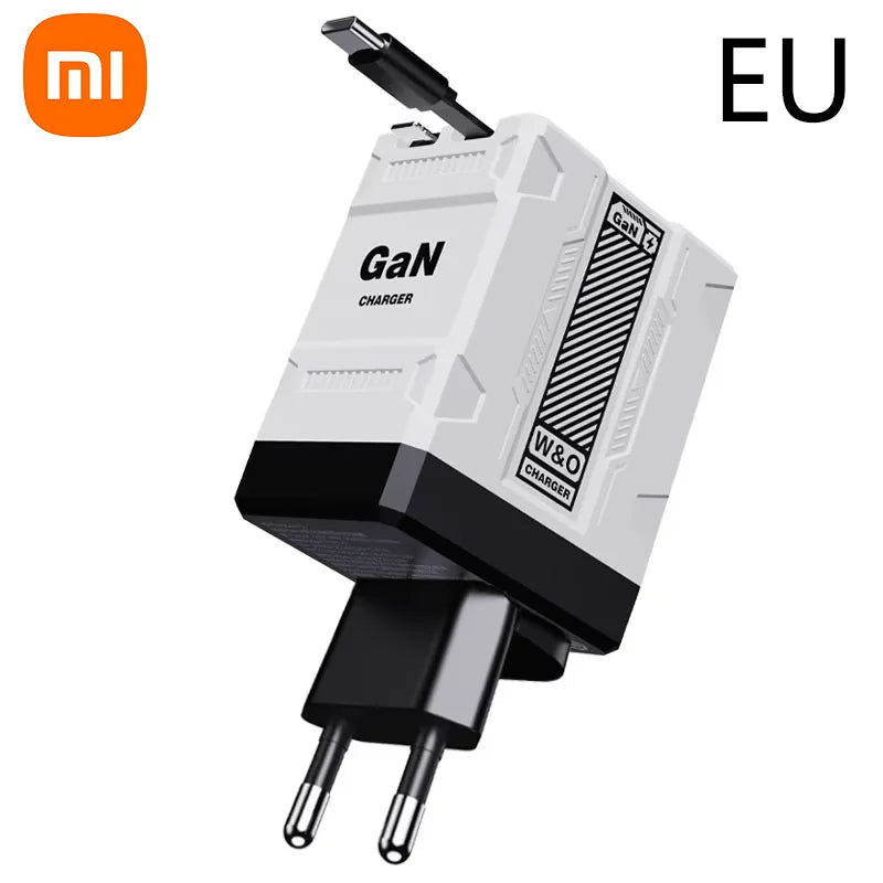 Carregador turbo Xiaomi 120W GaN, cabo retrátil, tipo C ,Compativel com   Iphone 16,  Ipad , Macbook
