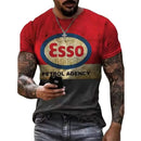 Camisa masculina Castrol, estampas em 3D