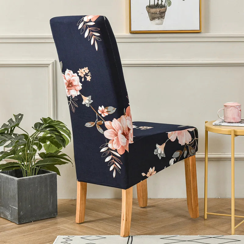 Capa de cadeira estampada floral strecht