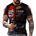 Camisa estampada casual masculina