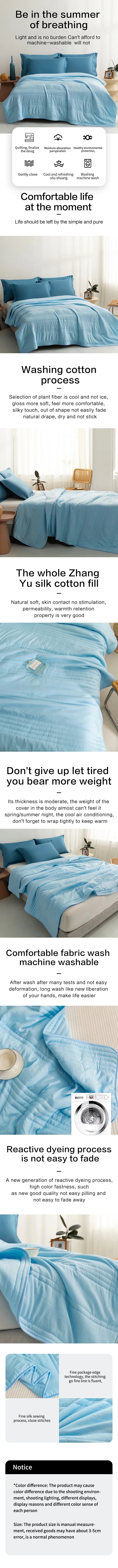 Colcha "fria". Cobertor fino de fibra