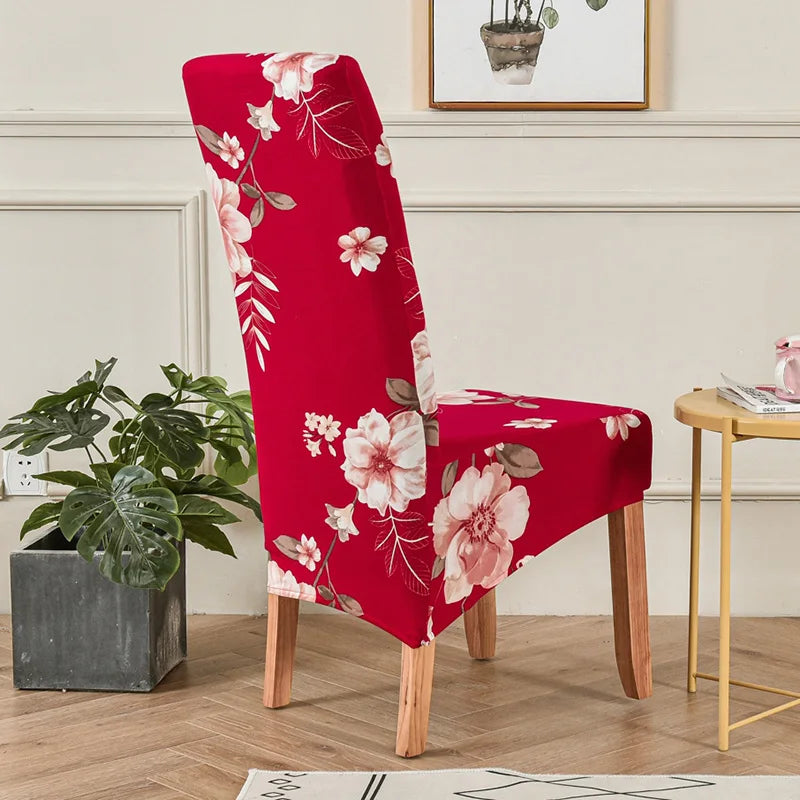 Capa de cadeira estampada floral strecht