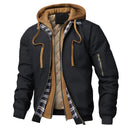 Jaqueta Bomber Masculina Quente para Outono/Inverno, Corta-Vento Grosso para Uso Externo