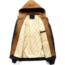 Jaqueta Bomber Masculina Quente para Outono/Inverno, Corta-Vento Grosso para Uso Externo