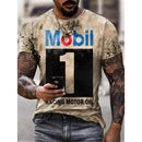 Camisa masculina Castrol, estampas em 3D