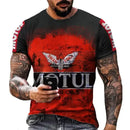 Camisa estampada casual masculina