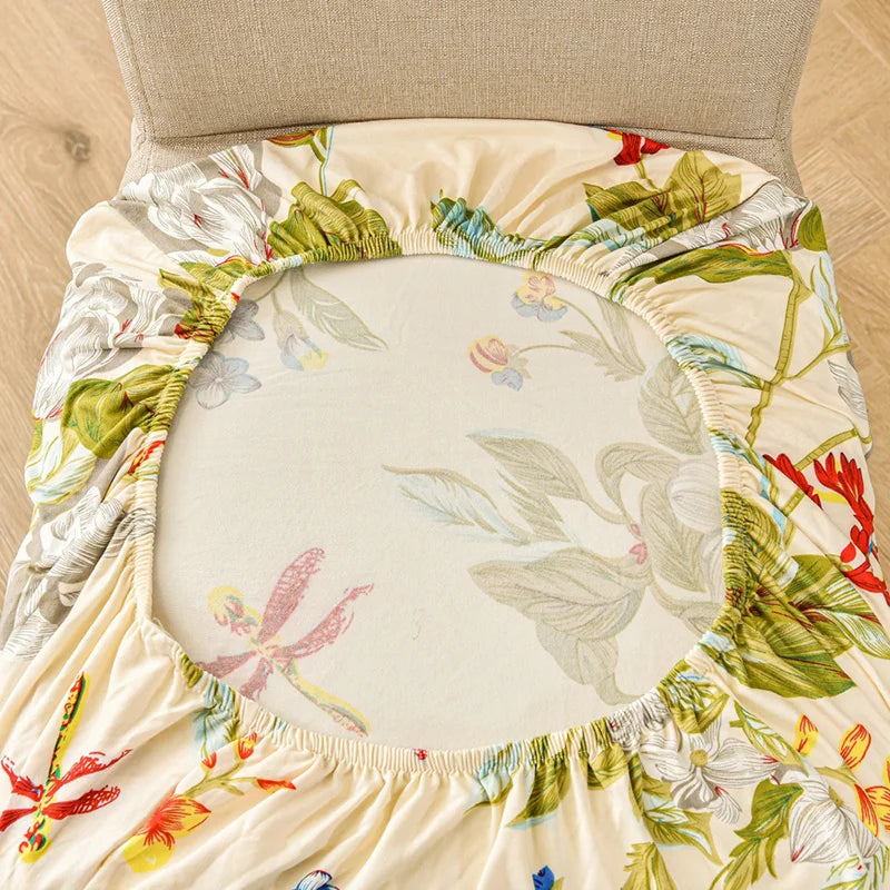 Capa de cadeira estampada floral strecht