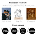 Luminária 3D personalizada com foto e texto - Ideal para namorados