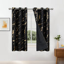 100% Blackout Curtains Luxury Marble Curtain