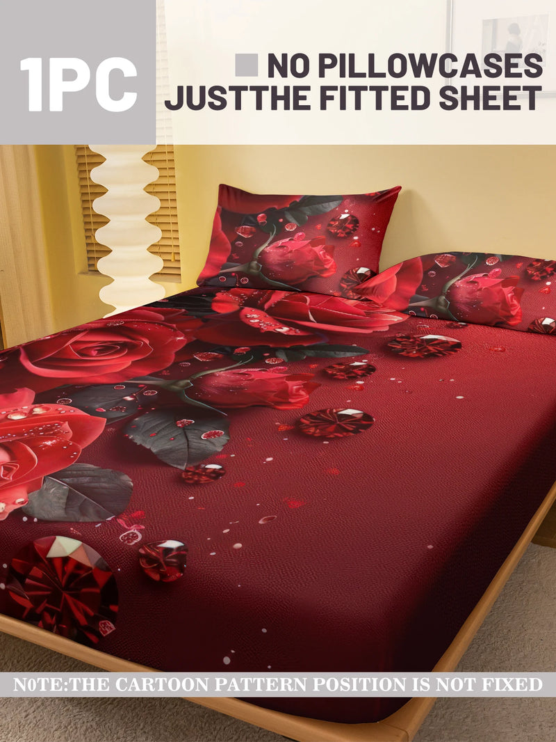 Lençol estampado Red Rose 1 pç (fronha não inclusa)