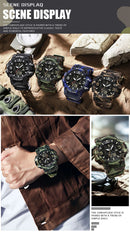 Relógio camuflado estilo militar