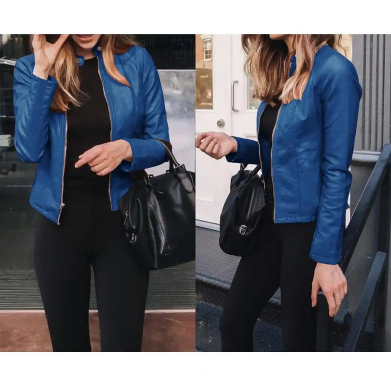 Jaqueta de couro feminina