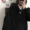 Moletom com capuz de bolso e calça de cor sólida masculino e feminino