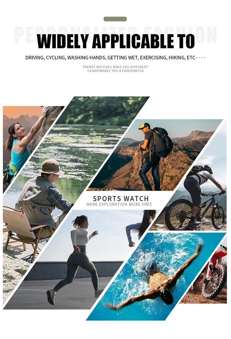 Relógio camuflado estilo militar