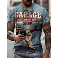 Camisa masculina Castrol, estampas em 3D