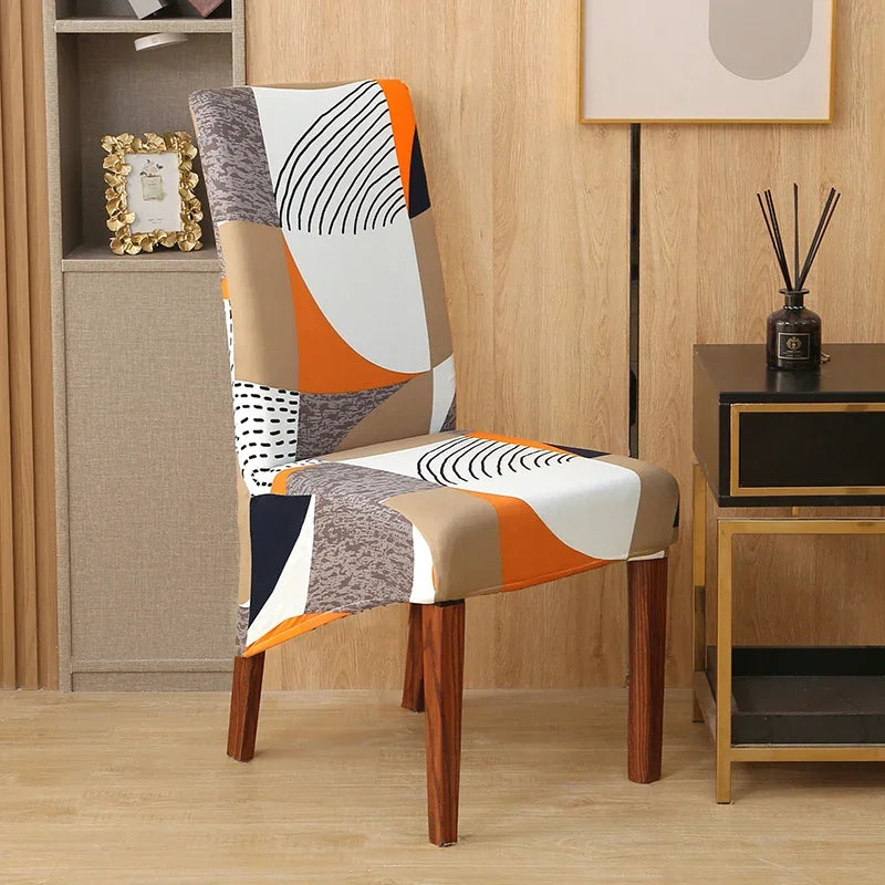 Capa de cadeira estampada floral strecht